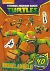 LAS TORTUGAS NINJA. MICHELANGELO. ACTIVIDADES CON PEGATINAS